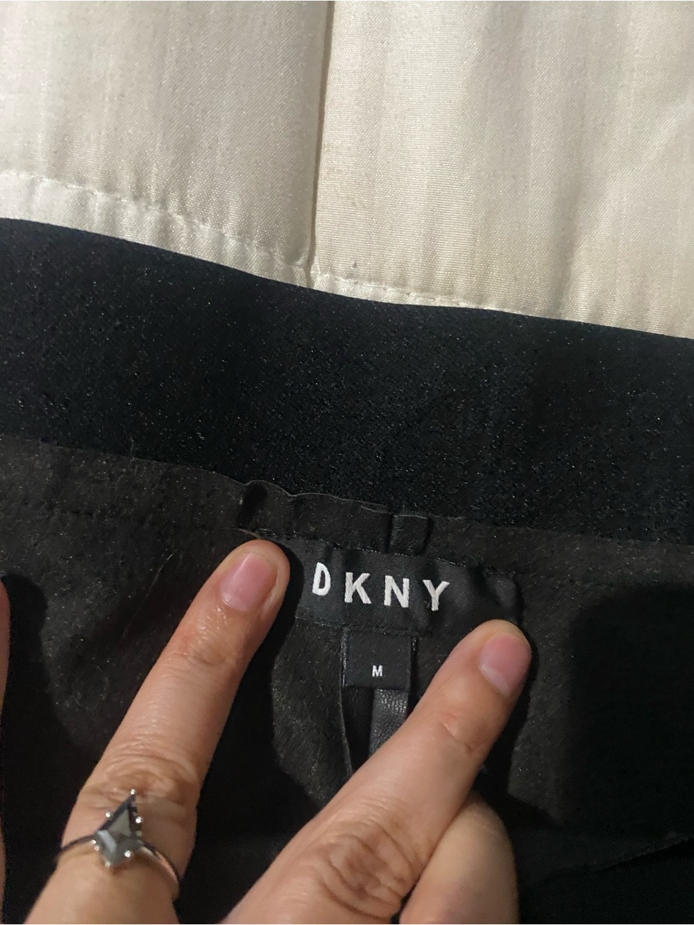 DKNY Black Faux Leather Legging
